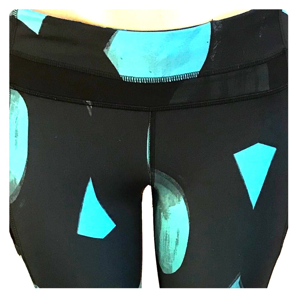 Lululemon Back Spin Stroke Peacock Black Tight